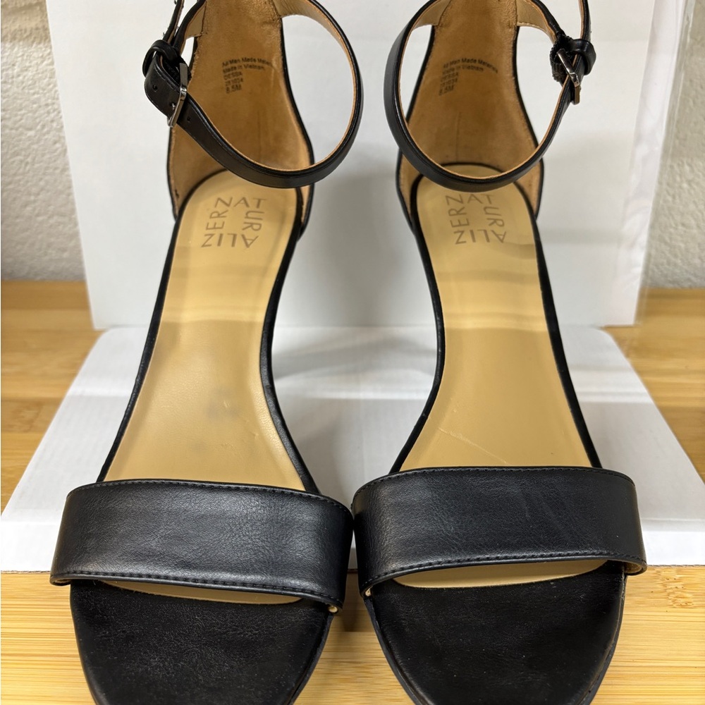 Naturalizer Black Ankle Strap Heels